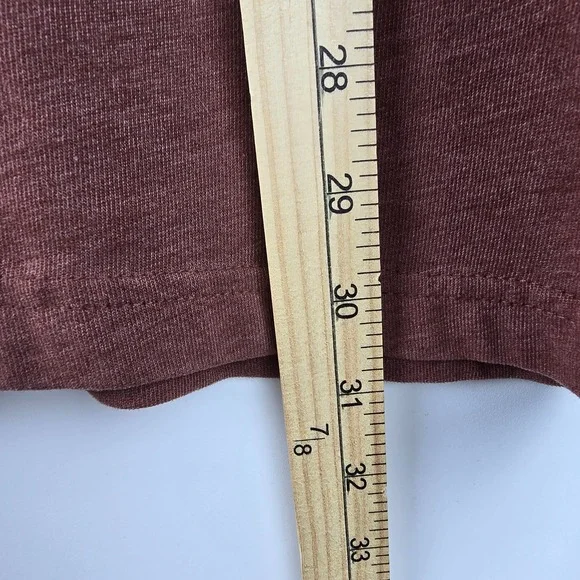 St. John's Bay Men's XXL Henley Heritage Sueded Jersey Burnt Orange Long Sleeve - Picture 4 of 8